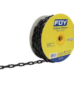 Cadena plast 3mm 1/8 in 50m ngro Foy