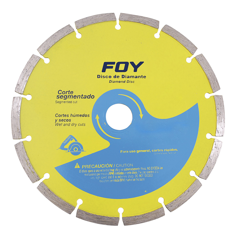 Disco de diamante corte segmentado 4 1/2 in Foy
