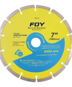 Disco de diamante corte segmentado 7 in Foy