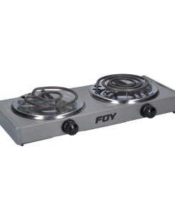 Parrilla eléctrica 2 quemadores con asa Foy
