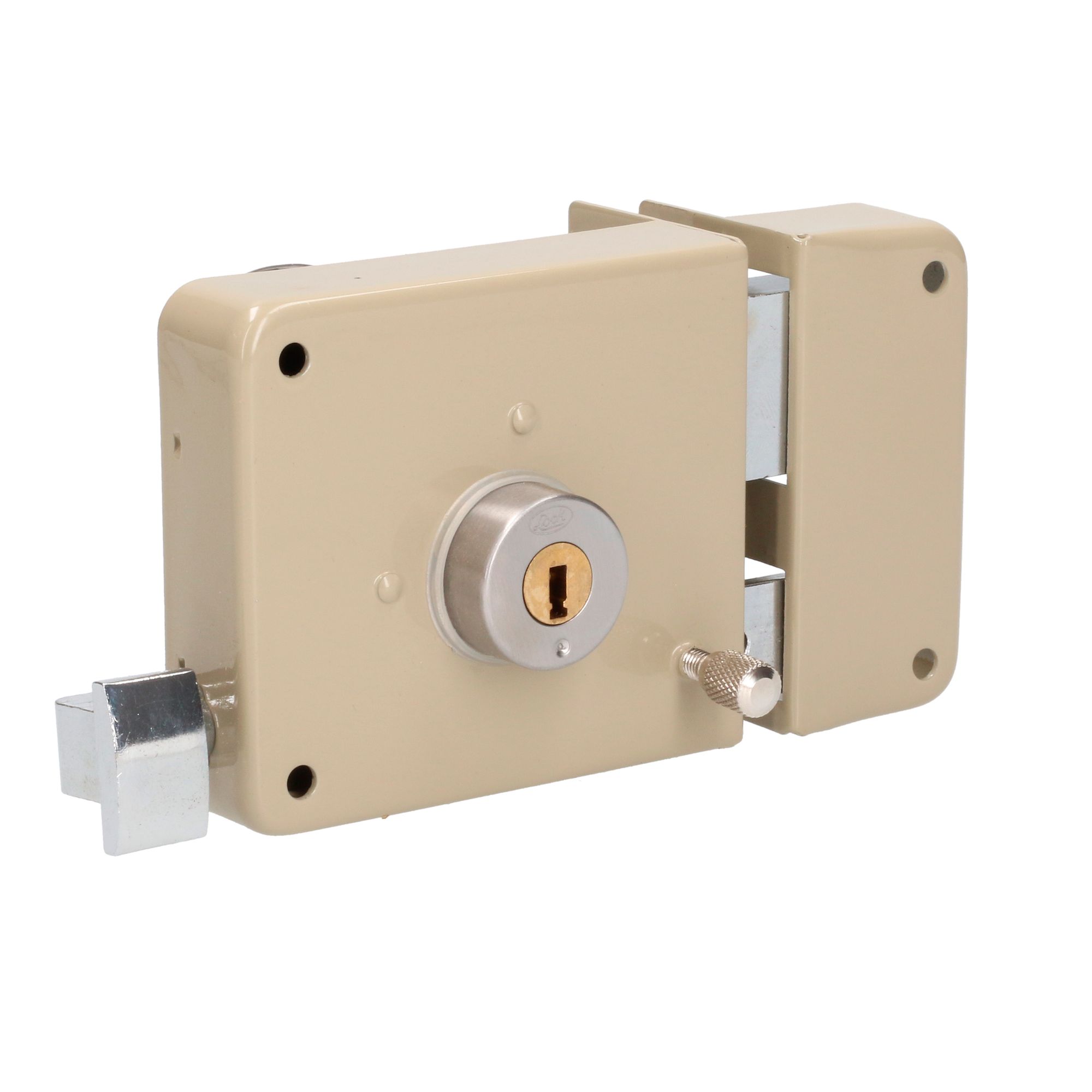 Cerradura sobrepone instalafácil dcha puntos caja color Lock