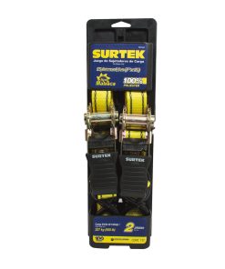 Juego de 2 sujetadores y tensores tipo matraca 4.5m Surtek