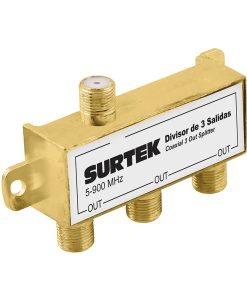 Divisor coaxial 1 entrada 3 salidas Surtek