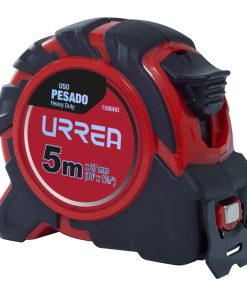 Urrea Flexómetro Heavy Duty 8m x 27mm. Material de la hoja: Acero. Material de la carátula: ABS + TPR. Número de remaches: 4.