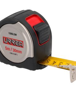 Flexómetro de acero inoxidable 5m x 30 mm Urrea