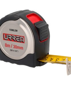 Flexómetro de acero inoxidable 8m x 30 mm Urrea