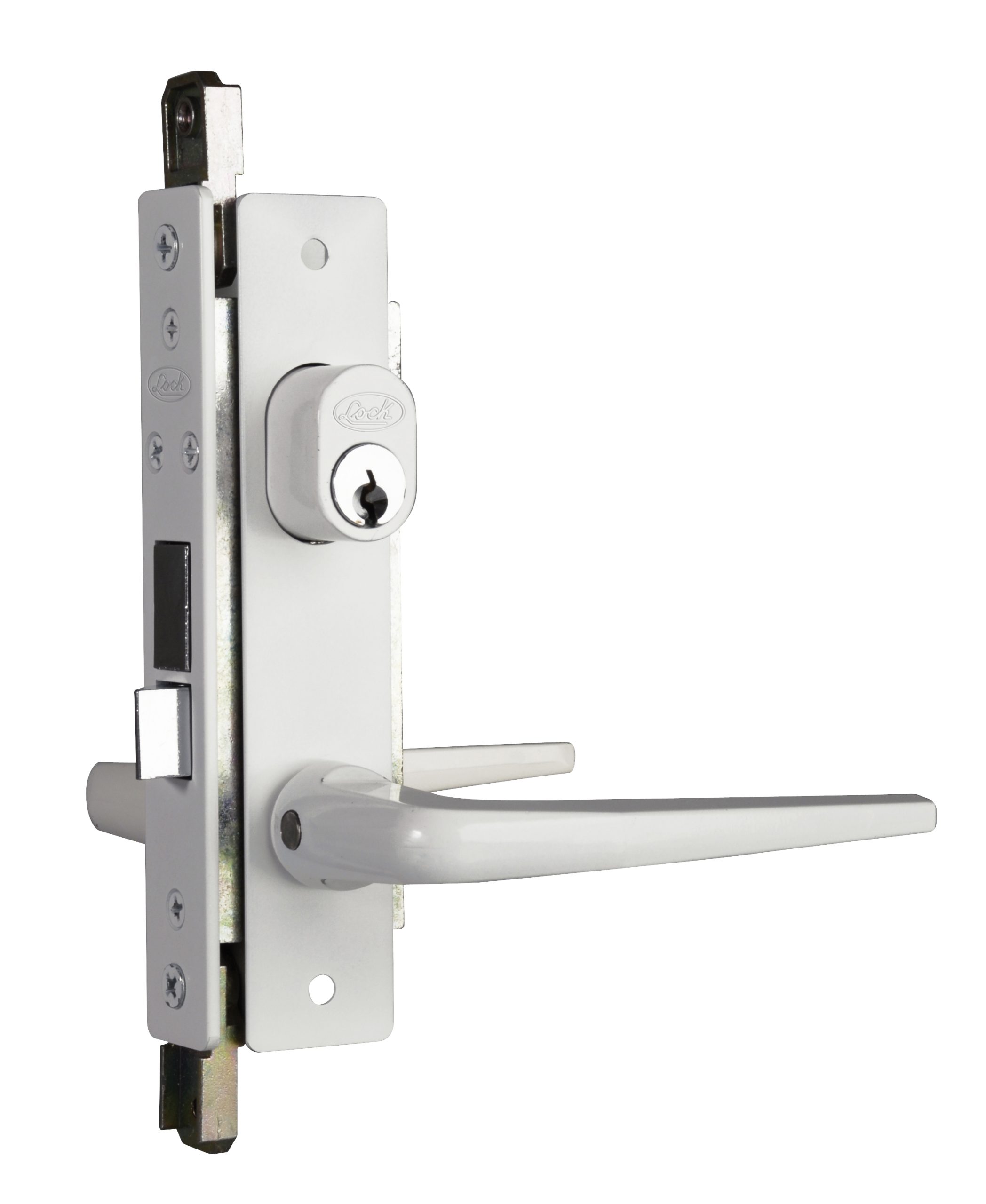 Cerradura aluminio basic doble color blanco Lock
