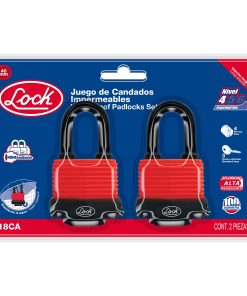 Jgo 2 candado imperm cort 40mm Lock