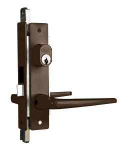 Cerradura aluminio basic doble cafe Lock