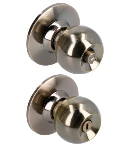 Prolok Pomo cilíndrico bola baño latón antiguo
