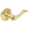 Manija tubular curv función baño acabado latón brillant Lock