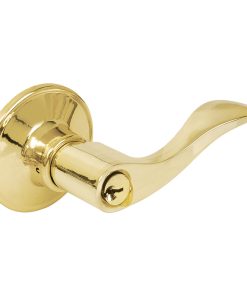 Manija tubular curv función baño acabado latón brillant Lock