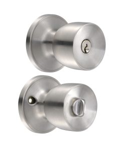 Cerradura de pomo (copa) para baño, acero inoxidable  Lock