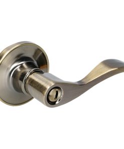 Manija tubular curv función baño acabado  latón antiguo Lock