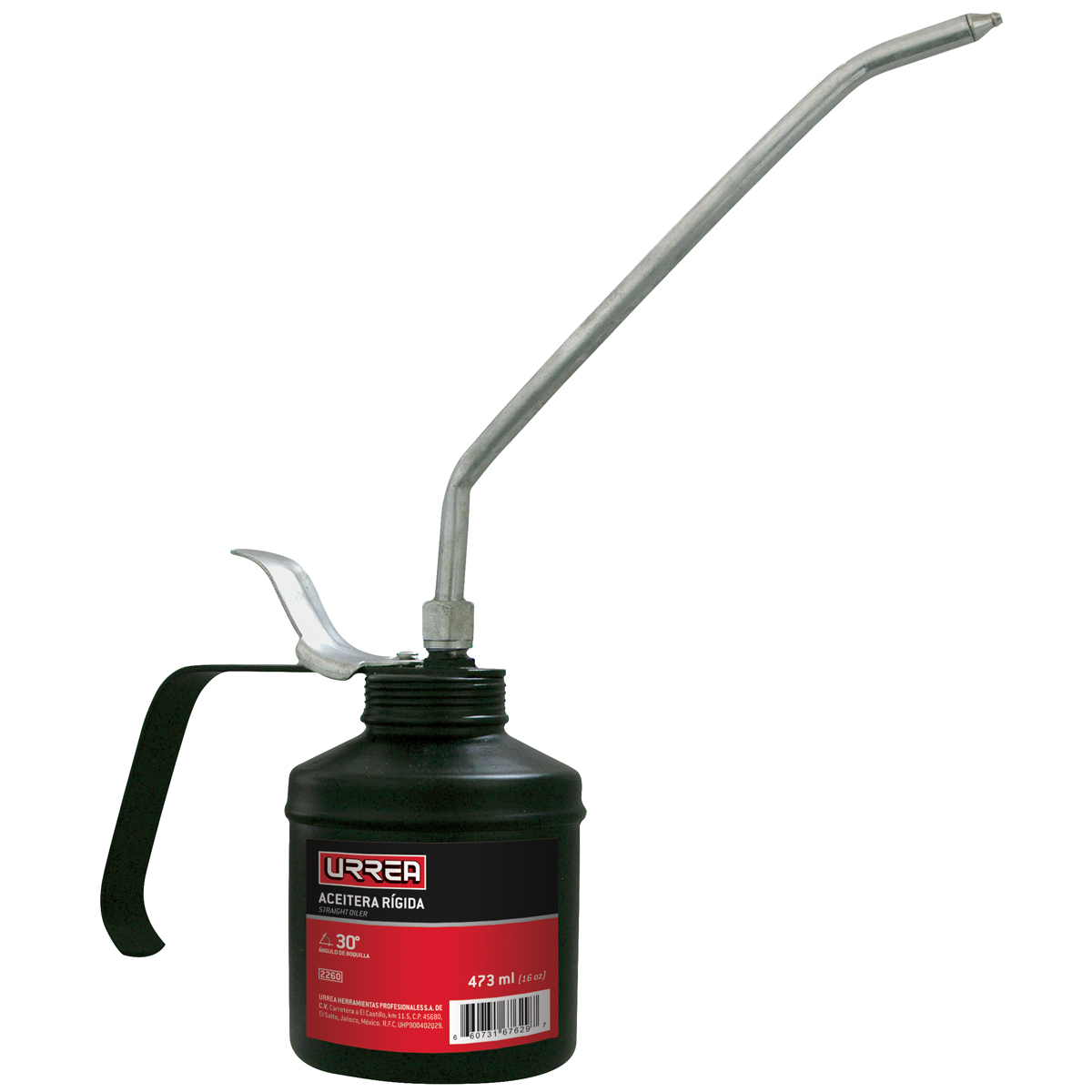 Aceitera rígida 16oz 30° Urrea