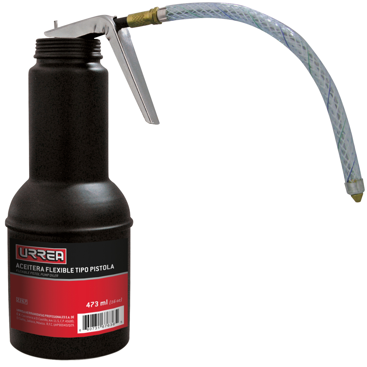 Aceitera flexible16oz tipo pistola Urrea