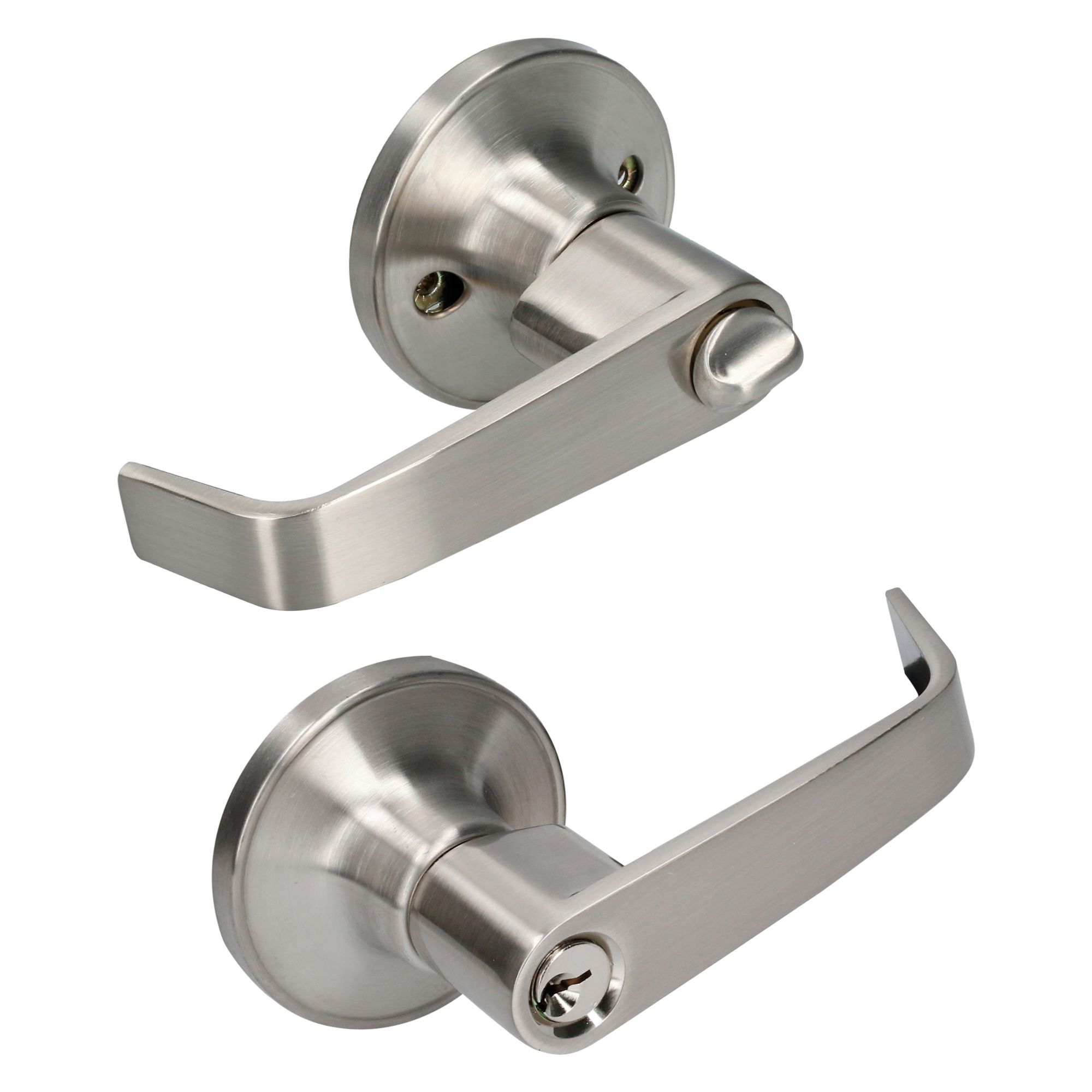 Manija tubular rect func recámara acabado níquel satina Lock
