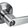 Manija tubular rect función baño acabado níquel satina Lock
