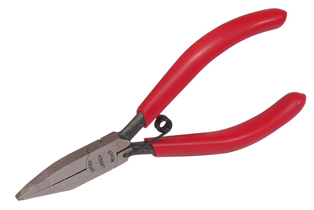 Pinza para electrónica plana lisa 4-3/4 in Urrea