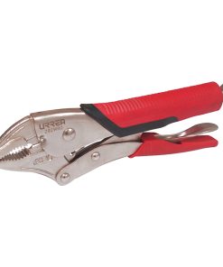 Pinza de presión quijada curva mango bimaterial 10 in Urrea