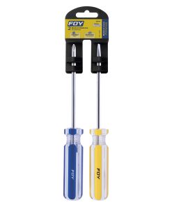 Juego de 2 destornilladores mango PVC 1/4 in x 4 in Foy