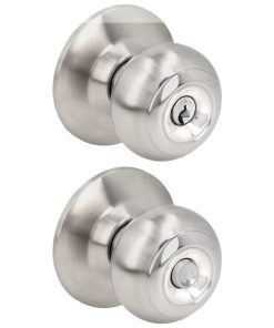Pomo cilíndrico ovalado para c onstructora función recámara, acero inoxidable, llave std, c