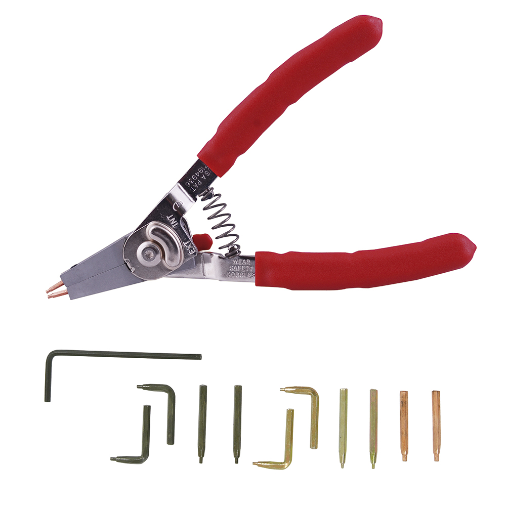 Pinza para anillos de retención 10 puntas grandes Urrea