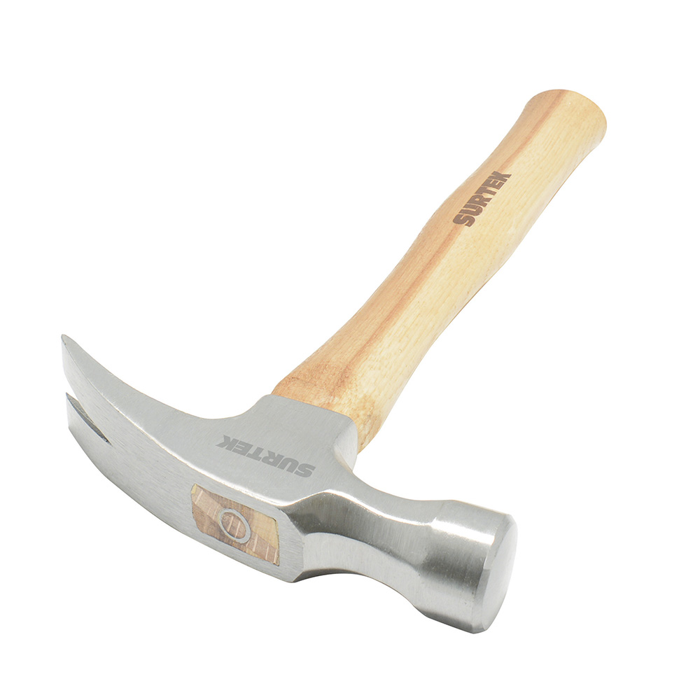 Martillo de uña recta 16oz boca pulida Surtek