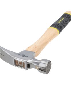Martillo de uña recta con cabe za fresada con mango de madera 11-1/4 in, 20 oz