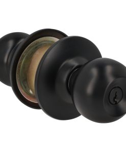 Pomo cilíndrico bola función r ecámara, acero negro, llave es tándar