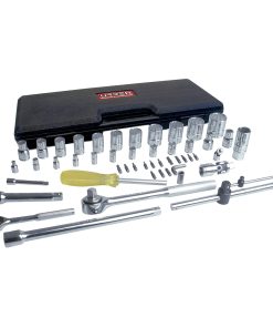 Juego de 50 dados y accesorios en pulgadas 1/4 in-1/2 in Urrea