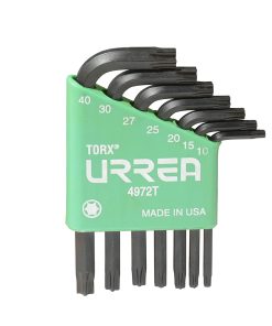 Juego de 7 llaves hexagonales  inL in Torx® rack Urrea