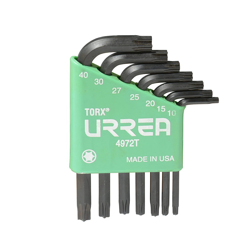 Juego de 7 llaves hexagonales inL in Torx® rack Urrea