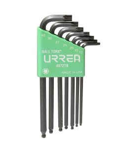 Juego 7 llaves hexagonales L Torx® punta de bola rack Urrea