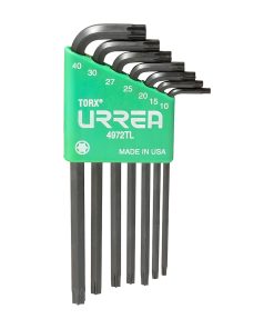 Juego de 7 llaves hexagonales  inL in Torx® tper rack Urrea