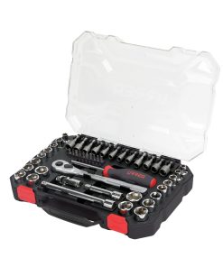 Juego dados y accesorios combinados 47pz 3/8 Caja display Urrea
