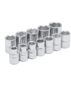 Juego de 12 dados métricos 3/8 in 6 puntas Urrea