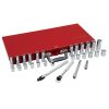 Juego de 30 dados largos accesorios 3/8 in Urrea