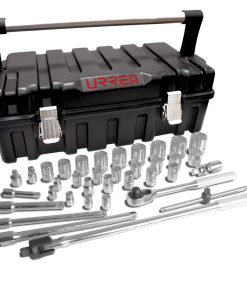 Juego de 37 dados y accesorios en pulgadas 3/8 in-1/2 in Urrea