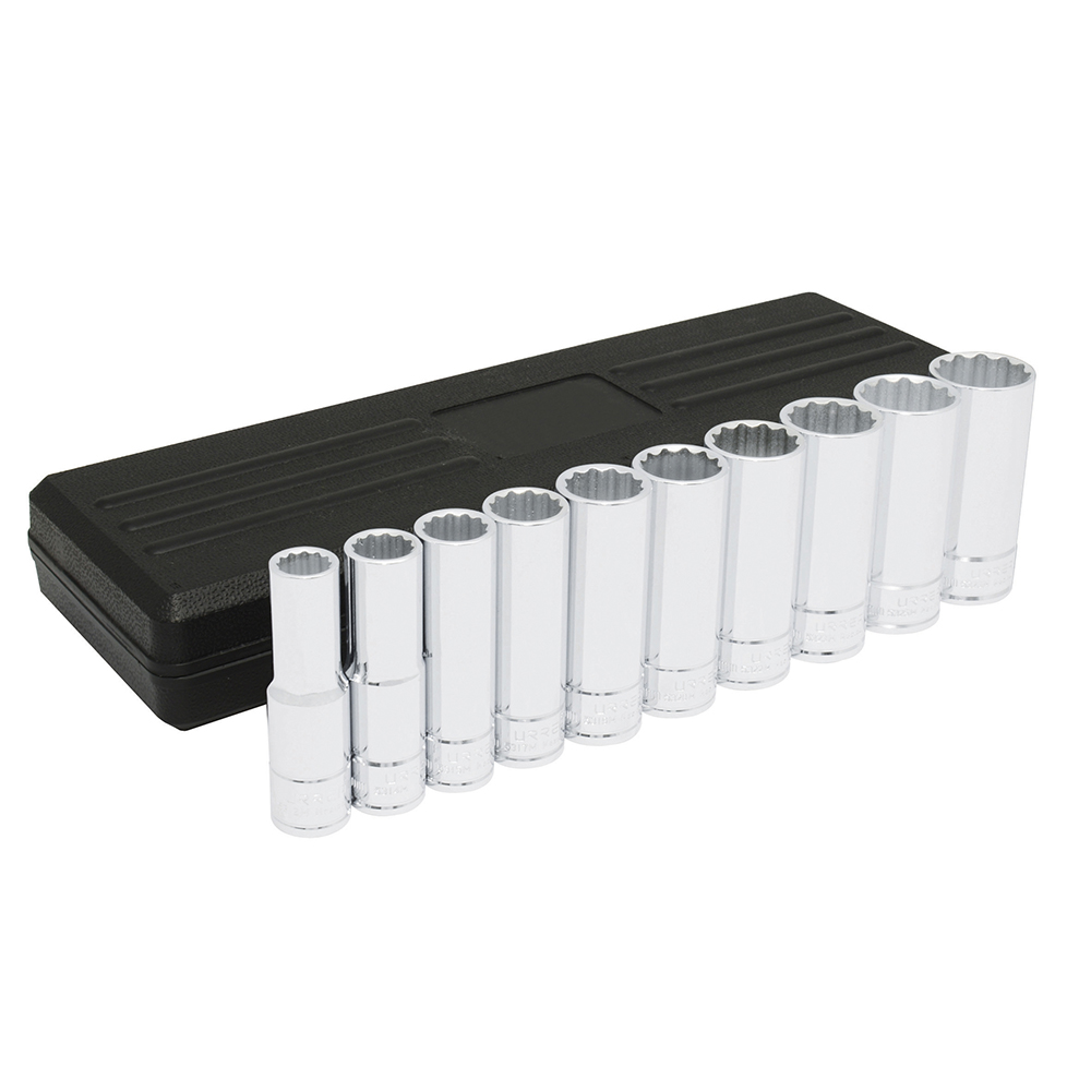 Juego de 10 dados largos métricos 1/2 in Urrea