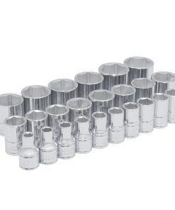 Juego de 24 dados métricos 1/2 in 6 puntas Urrea