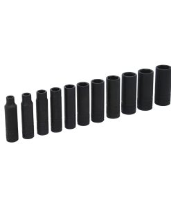 Juego de 11 dados de impacto largo métricos 1/4 in Urrea