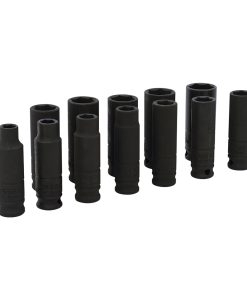 Juego de 11 dados de impacto largos métricos 3/8 in Urrea