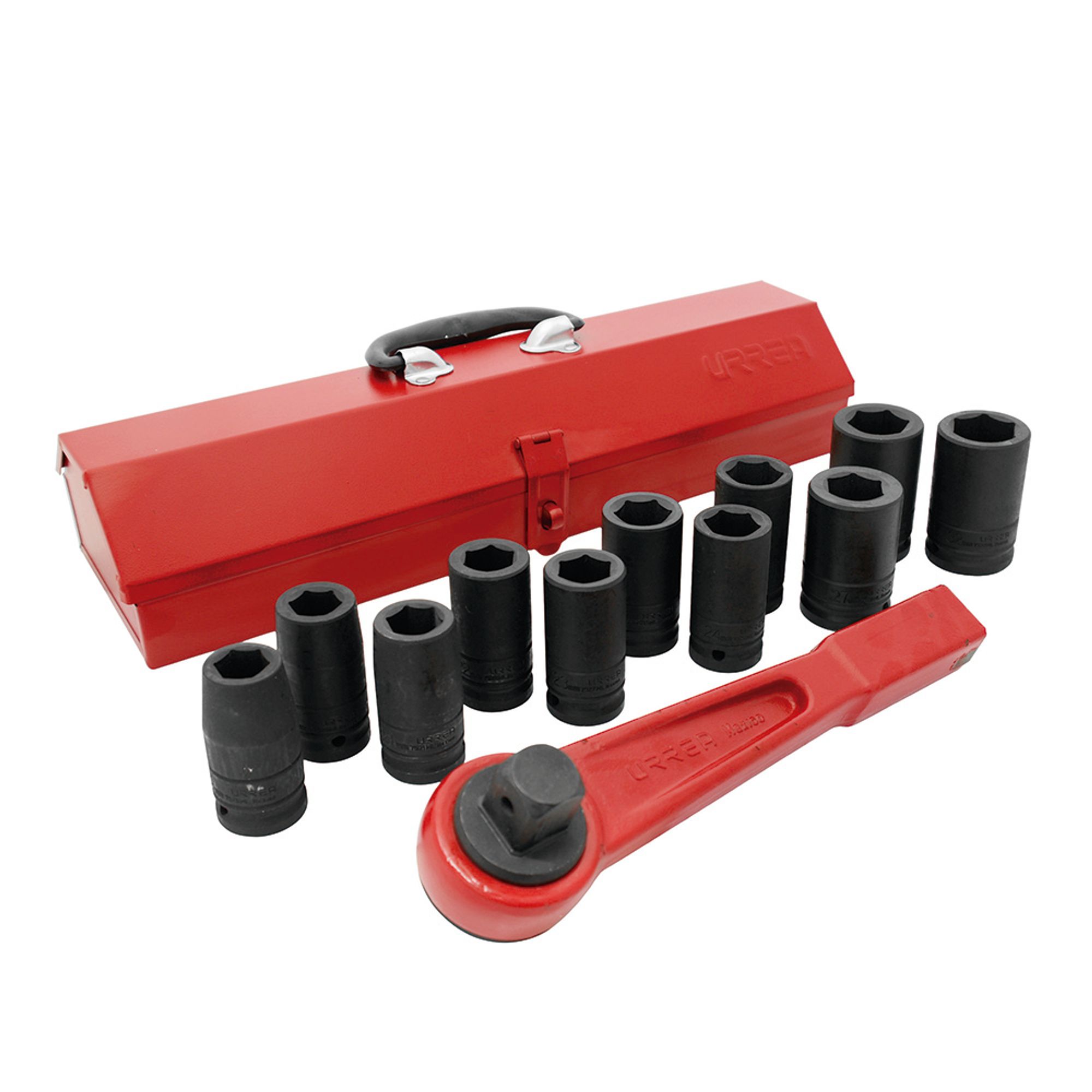 Jgo 13 dados impacto largos métricos y accesorios 3/4 in Urrea