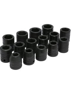 Juego de 15 dados de impacto métricos 3/4 in Urrea