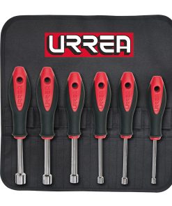 Juego de 6 destornilladores bimaterial caja, pulgadas Urrea