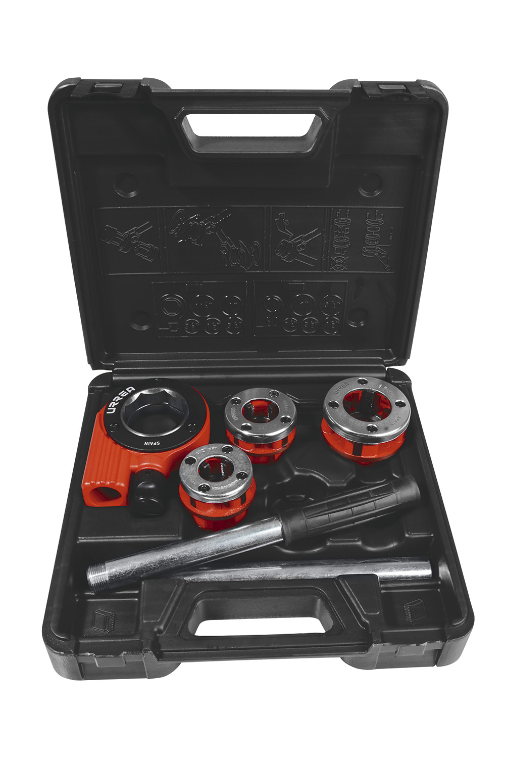 Juego de tarraja para tubo NPT 5 piezas Urrea