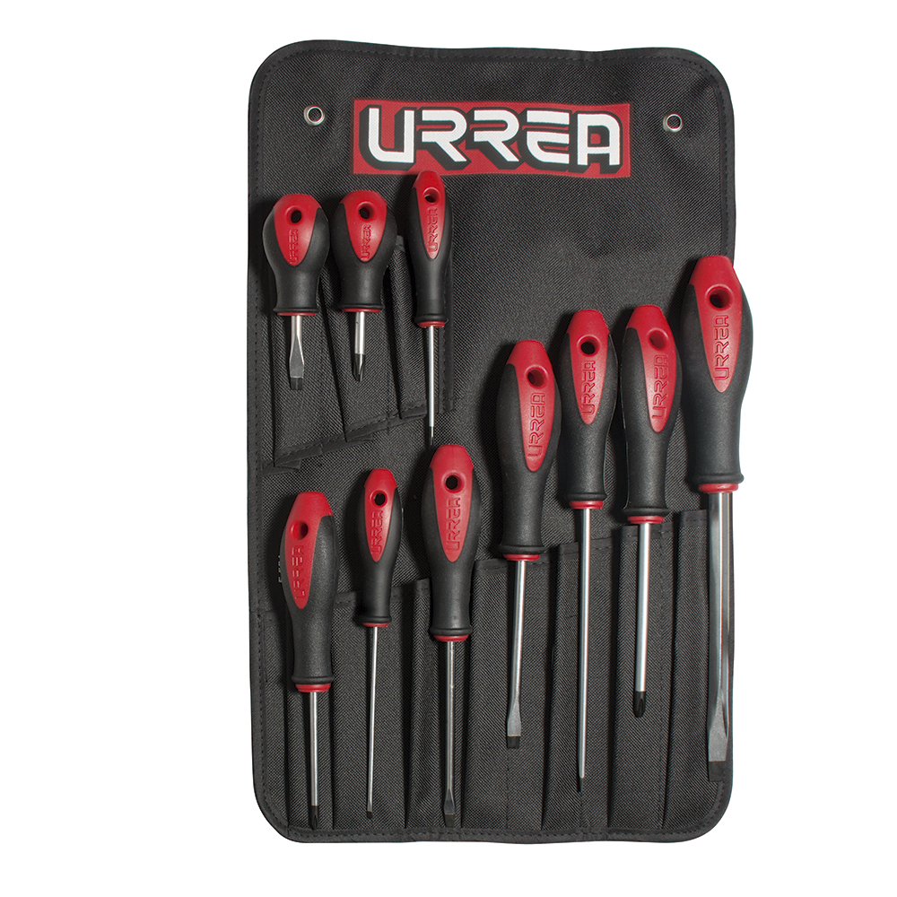 Juego de 10 destornilladores bimaterial combinado Urrea