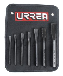 Juego de 7 cinceles 1/4 in-3/4 in Urrea