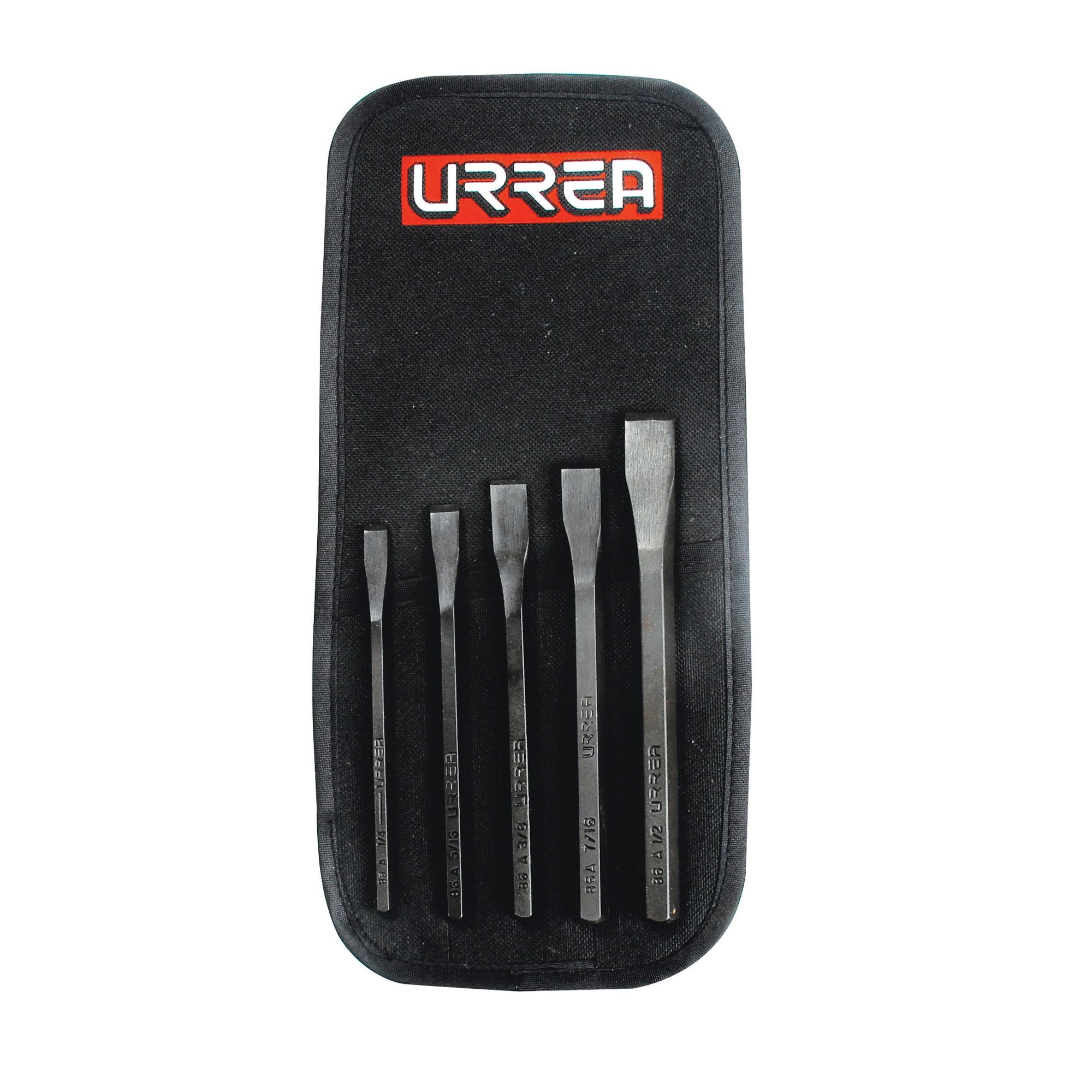 Juego de 5 cinceles 1/4 in-1/2 in Urrea